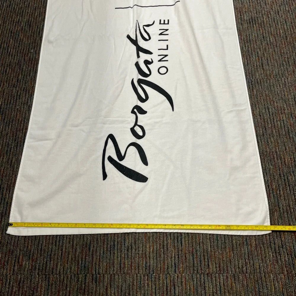New Beach Towel Borgata Resort Casino White Black 59” X 30”